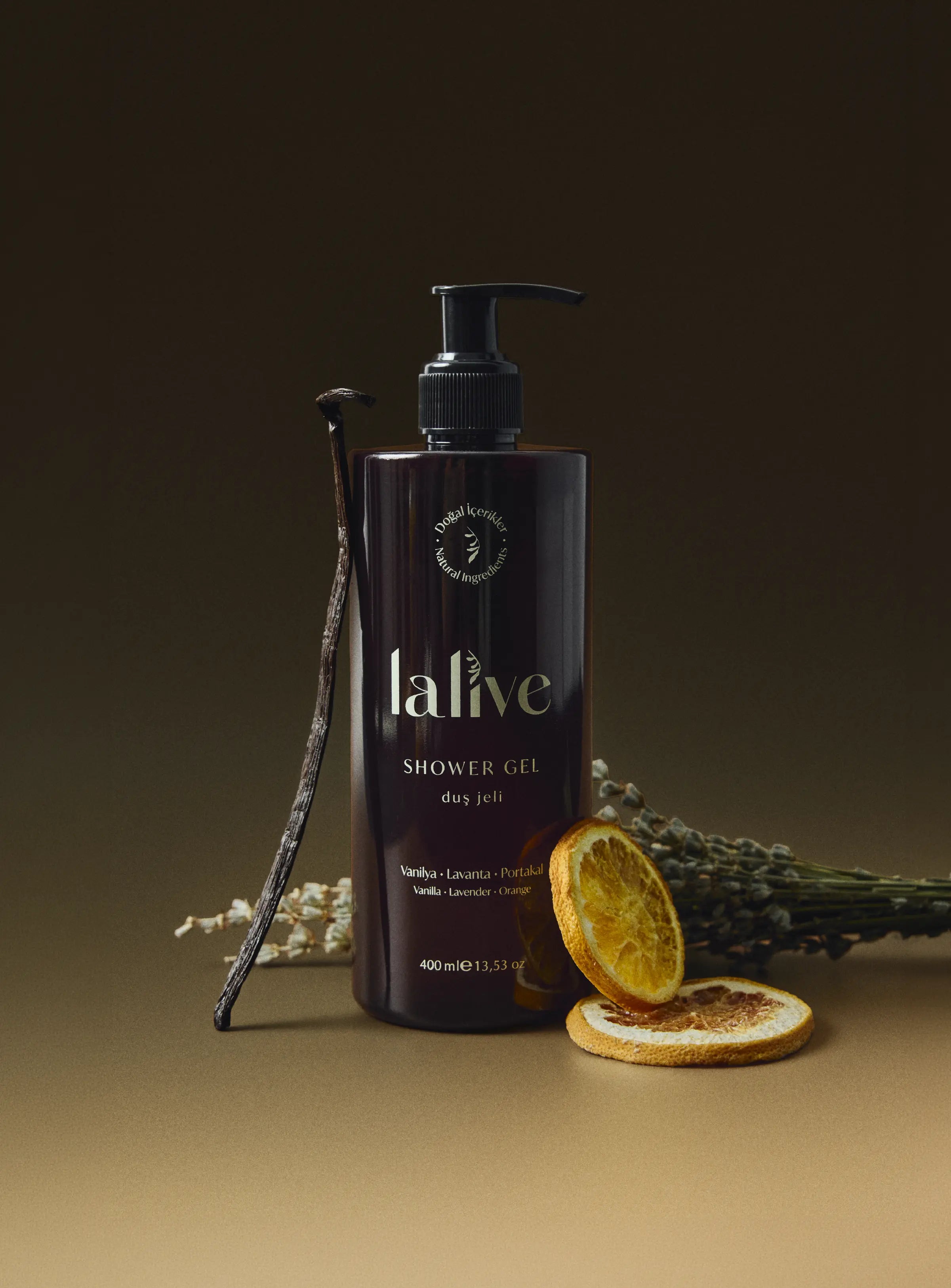 Lalive Doğal Duş Jeli – Vanilya & Lavanta & Portakal 1